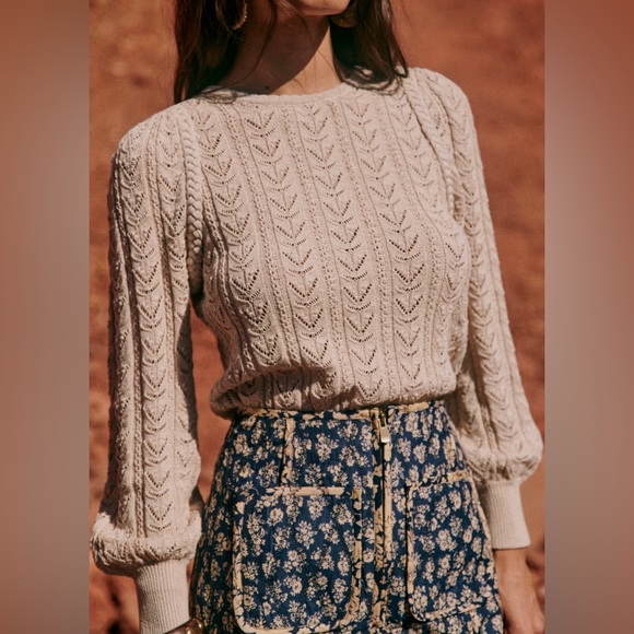 Sezane Sweaters - Sezane Maxen Sweater In Cream, XS